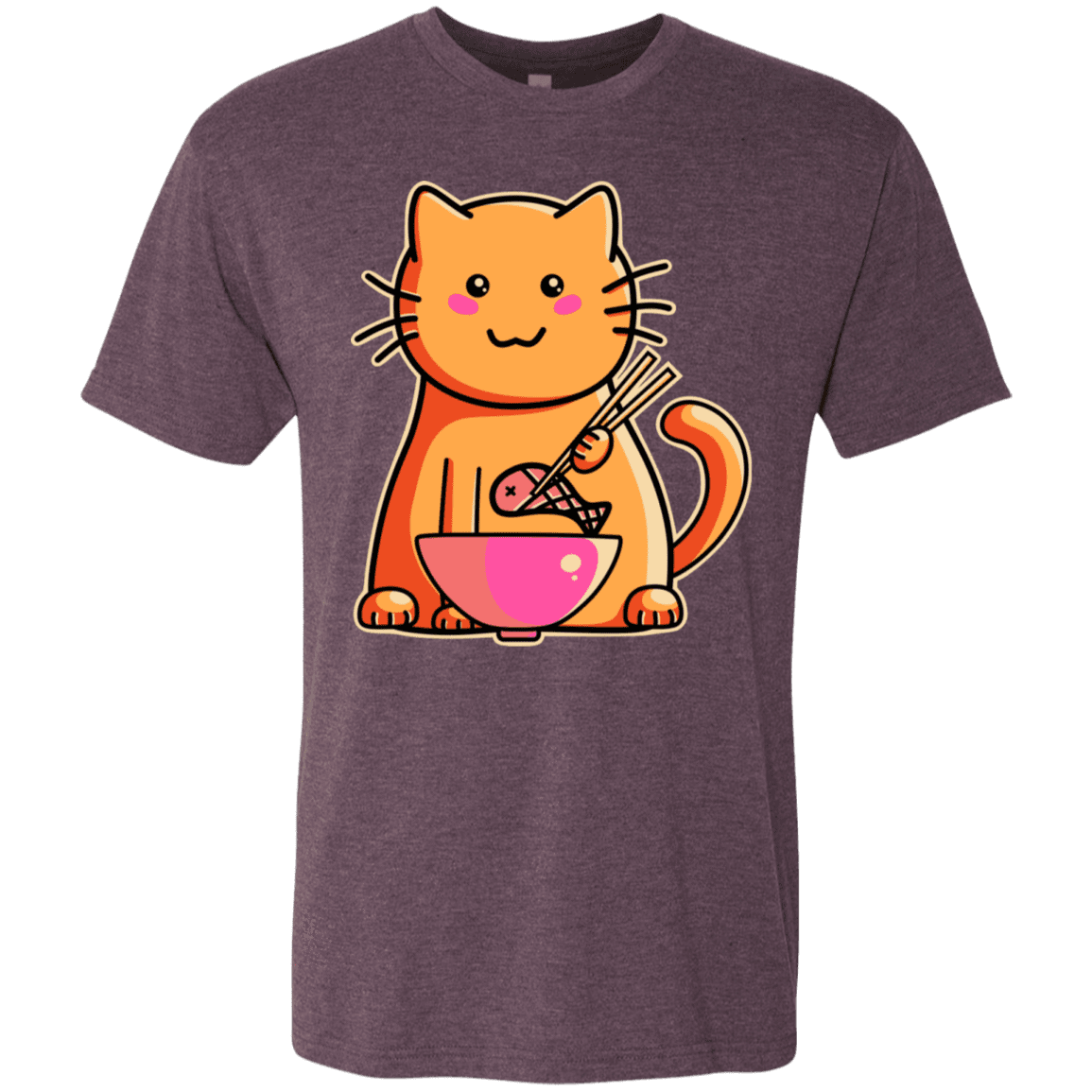 T-Shirts Vintage Purple / S Cats Favourite Meal Men's Triblend T-Shirt