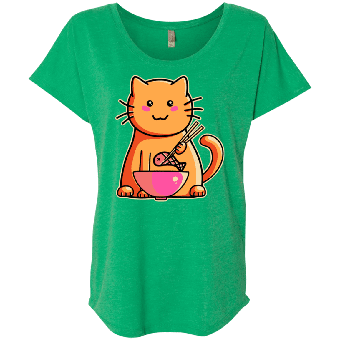T-Shirts Envy / X-Small Cats Favourite Meal Triblend Dolman Sleeve
