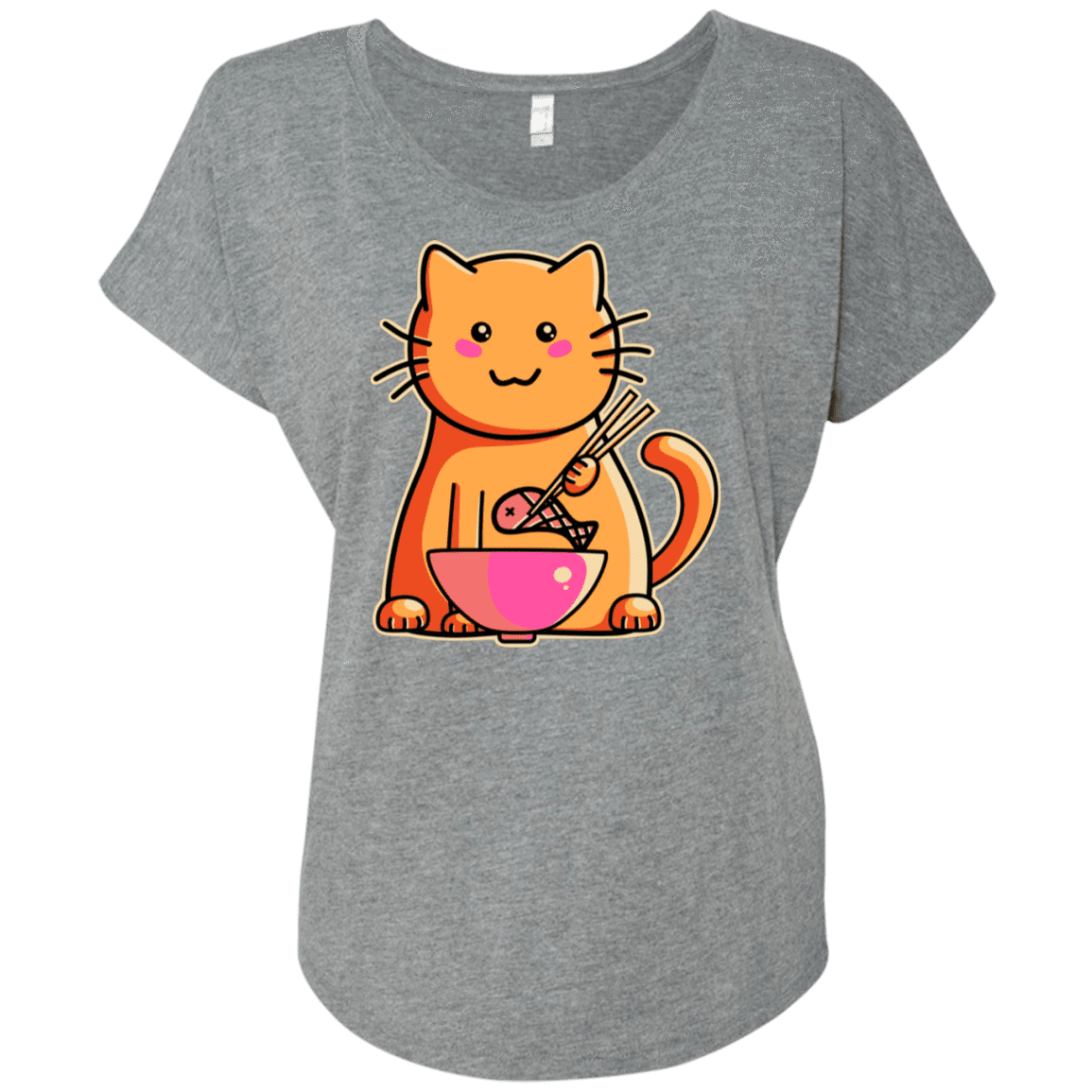 T-Shirts Premium Heather / X-Small Cats Favourite Meal Triblend Dolman Sleeve