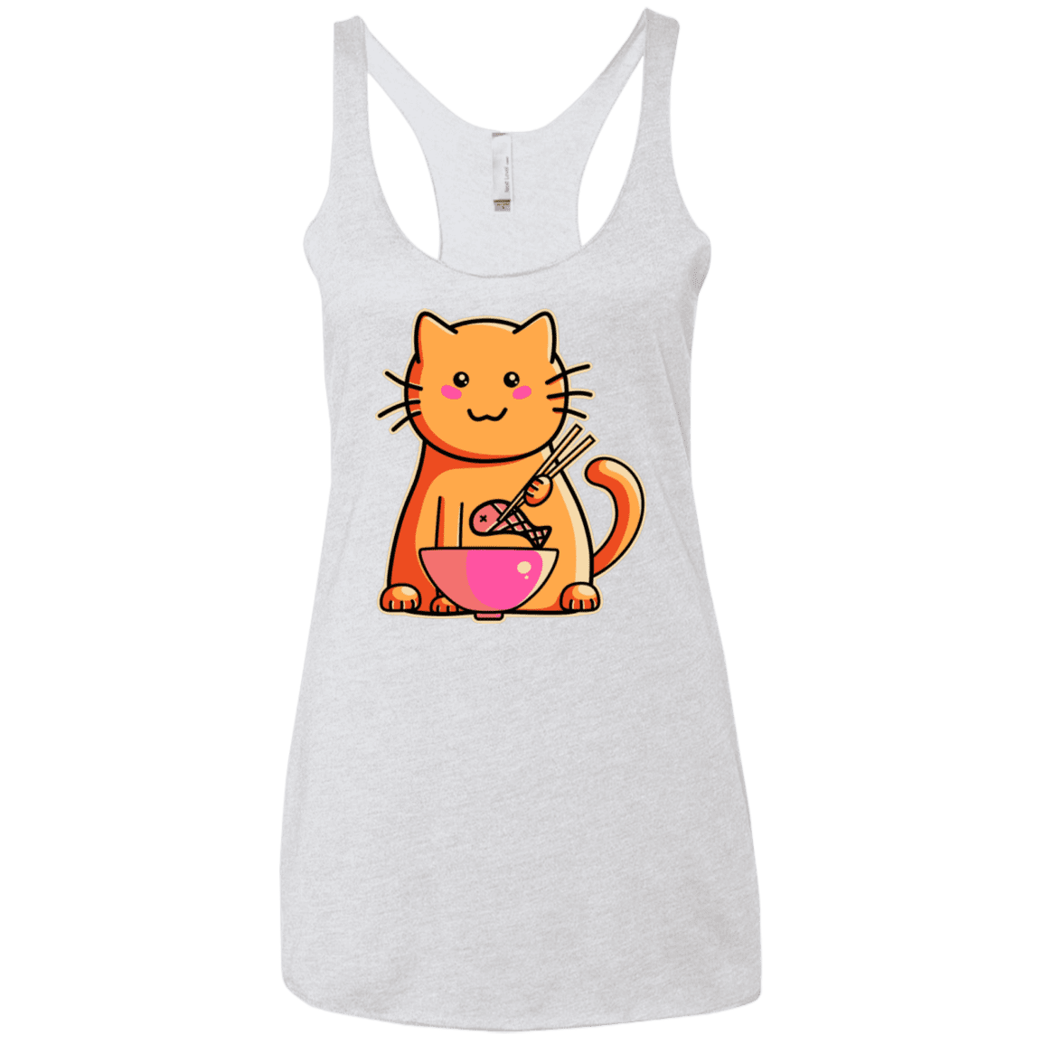 T-Shirts Heather White / X-Small Cats Favourite Meal Women's Triblend Racerback Tank