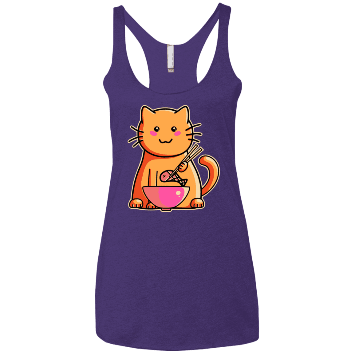 T-Shirts Purple Rush / X-Small Cats Favourite Meal Women's Triblend Racerback Tank