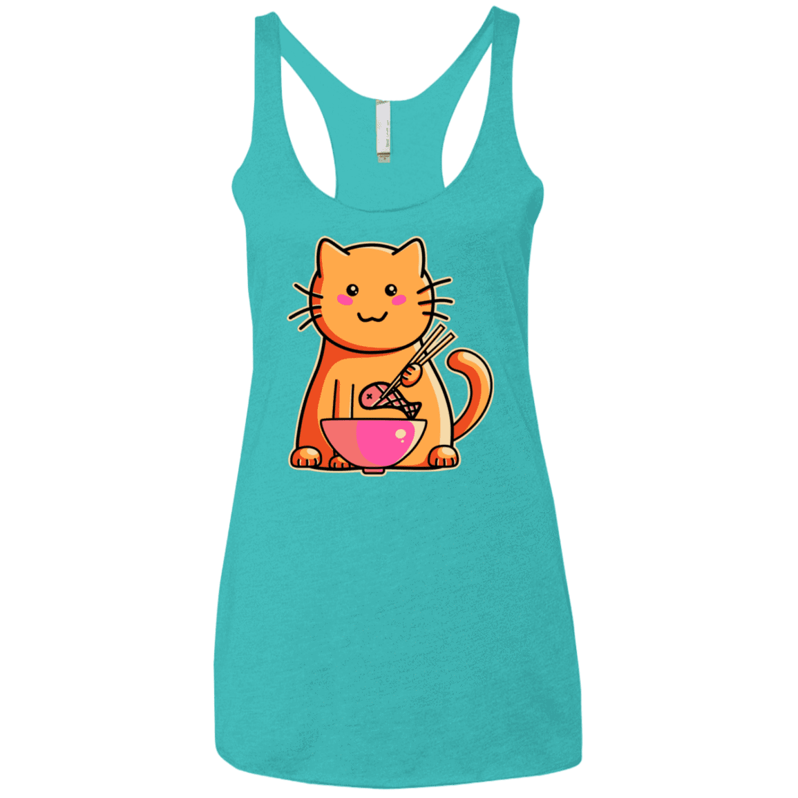 T-Shirts Tahiti Blue / X-Small Cats Favourite Meal Women's Triblend Racerback Tank
