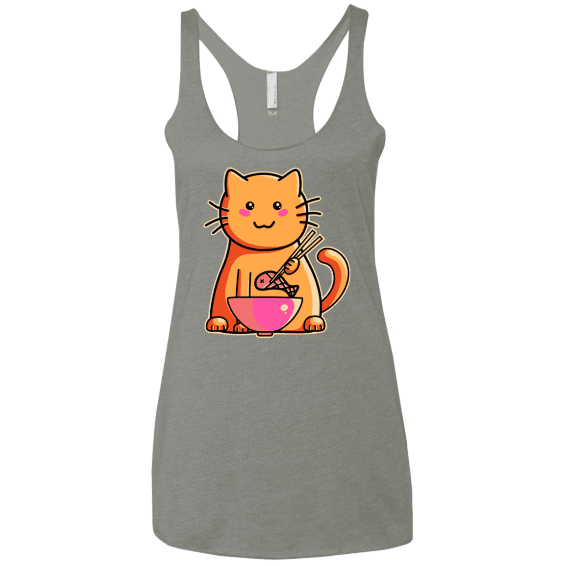 T-Shirts Venetian Grey / X-Small Cats Favourite Meal Women's Triblend Racerback Tank