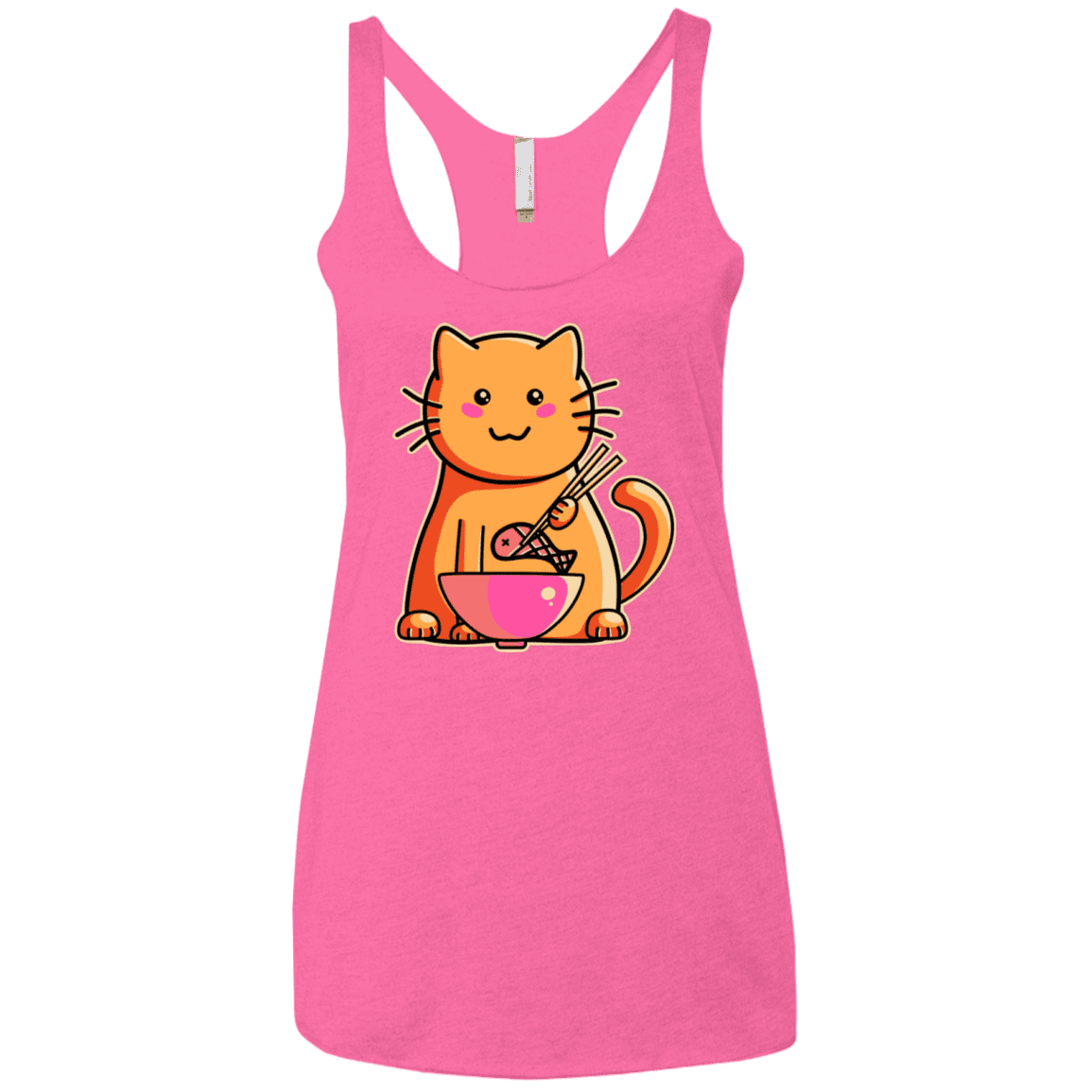 T-Shirts Vintage Pink / X-Small Cats Favourite Meal Women's Triblend Racerback Tank