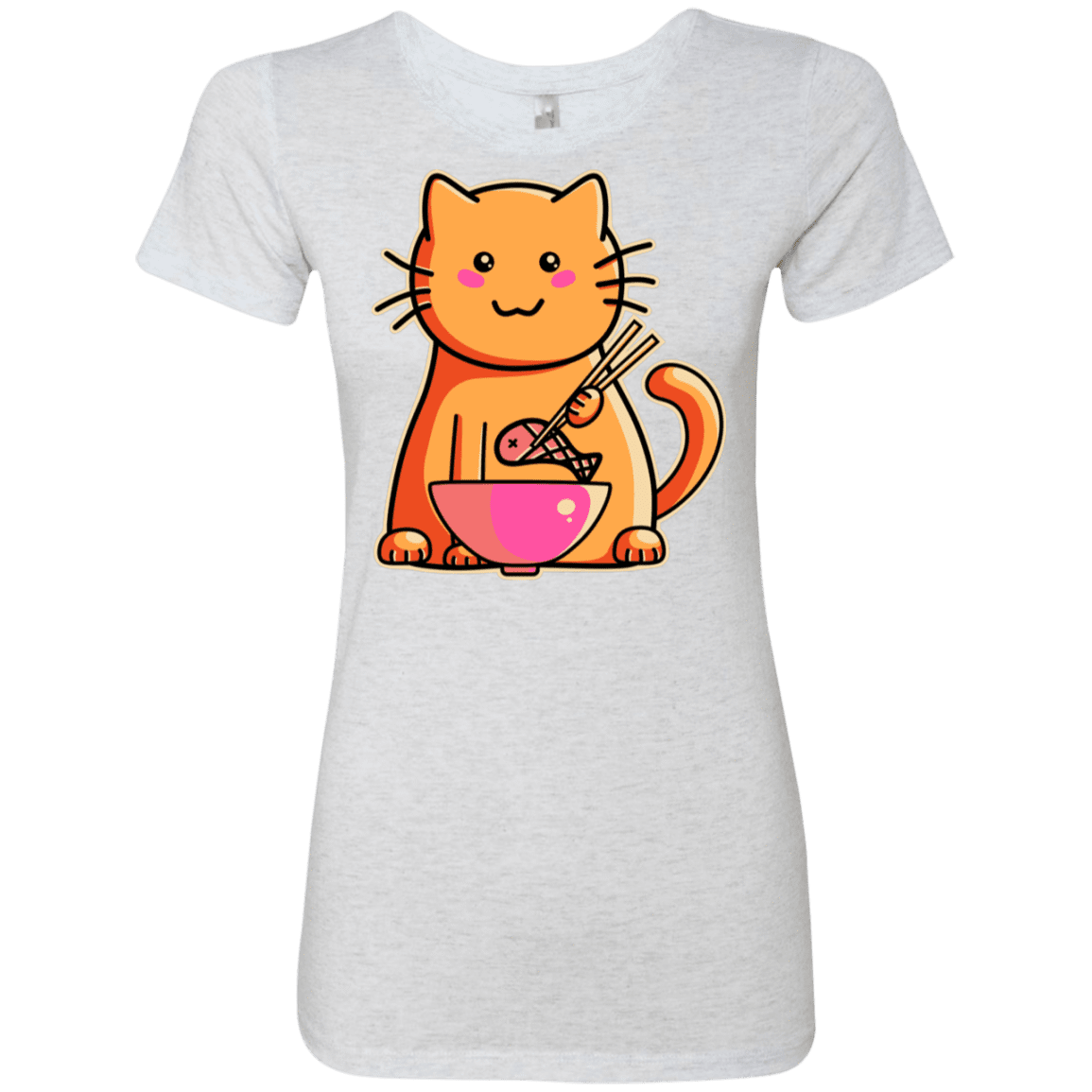 T-Shirts Heather White / S Cats Favourite Meal Women's Triblend T-Shirt