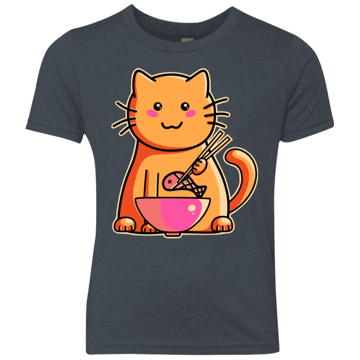 T-Shirts Vintage Navy / YXS Cats Favourite Meal Youth Triblend T-Shirt