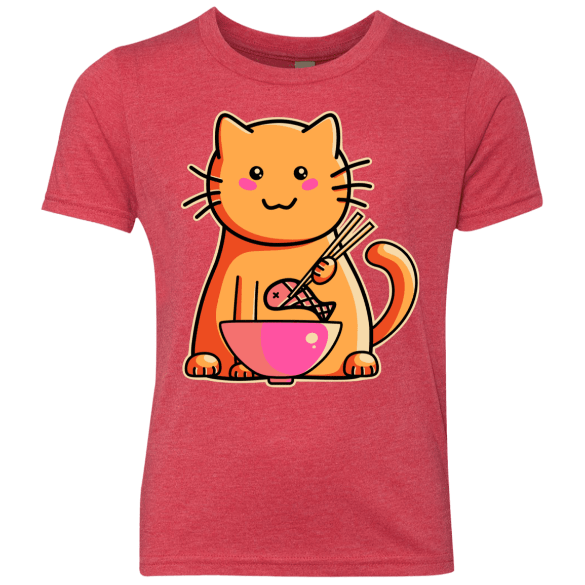 T-Shirts Vintage Red / YXS Cats Favourite Meal Youth Triblend T-Shirt