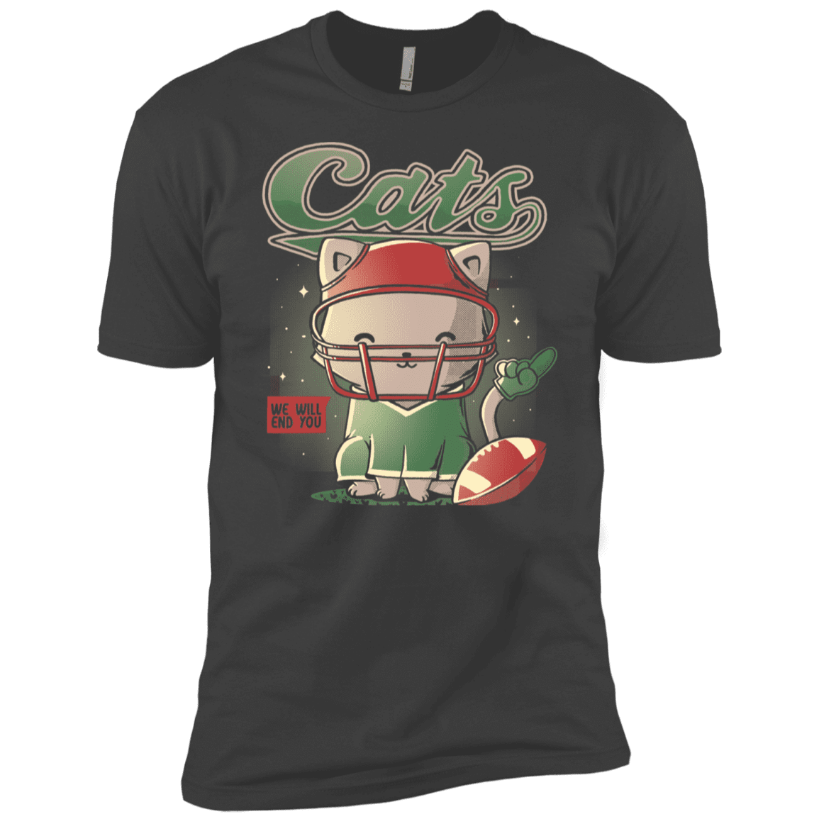 T-Shirts Heavy Metal / YXS Cats Football Boys Premium T-Shirt