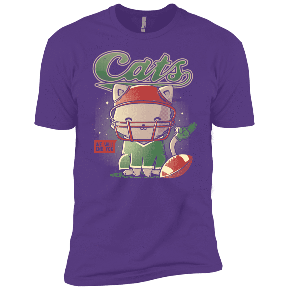 T-Shirts Purple Rush / YXS Cats Football Boys Premium T-Shirt