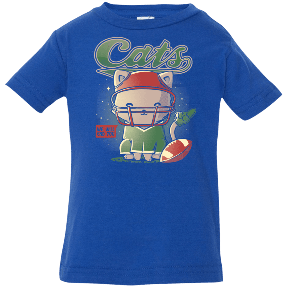 T-Shirts Royal / 6 Months Cats Football Infant Premium T-Shirt