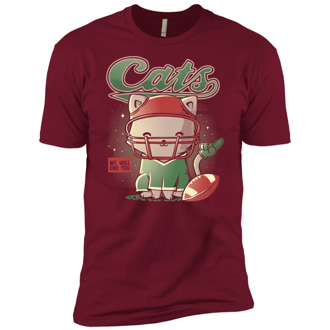 T-Shirts Cardinal / X-Small Cats Football Men's Premium T-Shirt