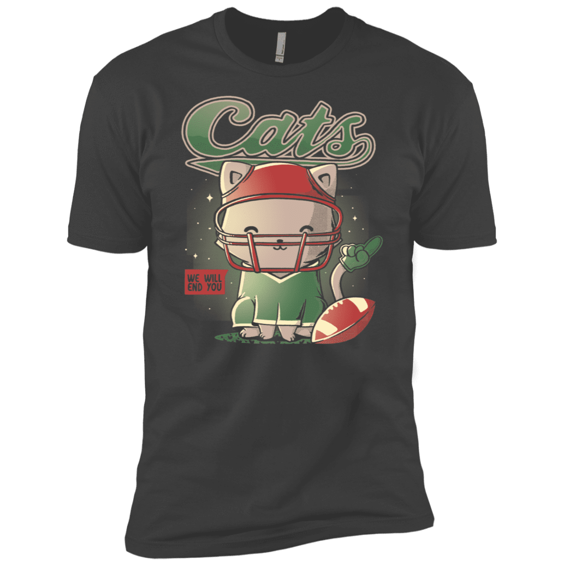 T-Shirts Heavy Metal / X-Small Cats Football Men's Premium T-Shirt