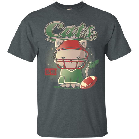 T-Shirts Dark Heather / S Cats Football T-Shirt