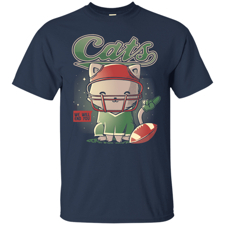 T-Shirts Navy / S Cats Football T-Shirt