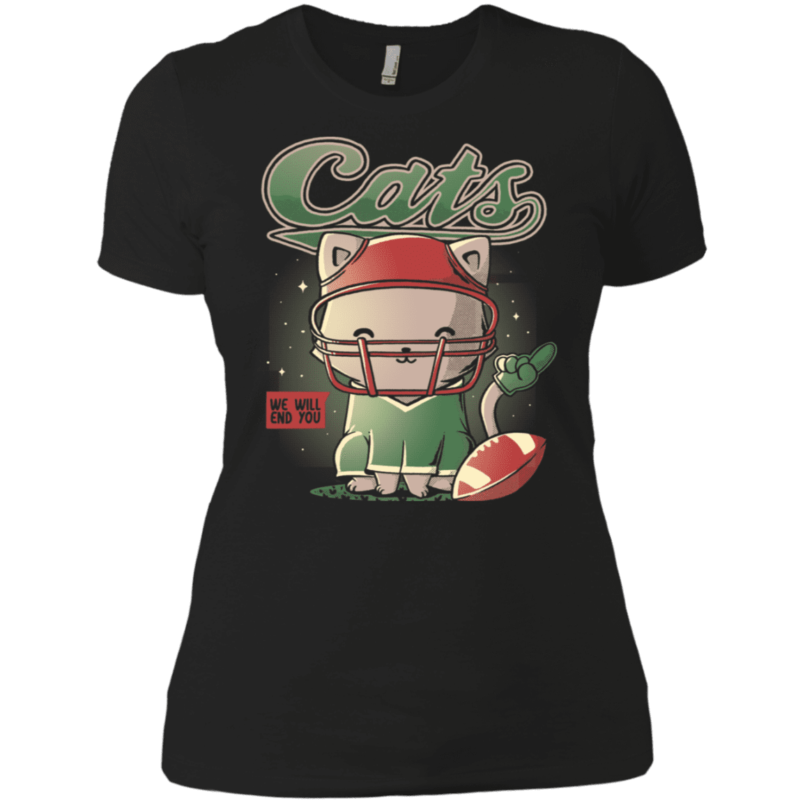 T-Shirts Black / X-Small Cats Football Women's Premium T-Shirt