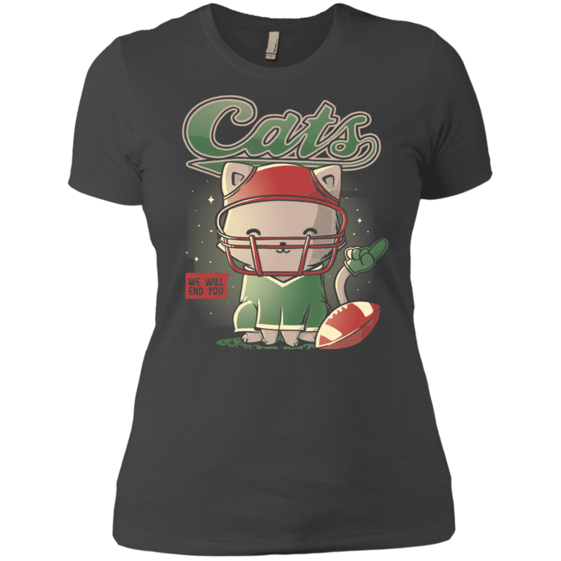 T-Shirts Heavy Metal / X-Small Cats Football Women's Premium T-Shirt