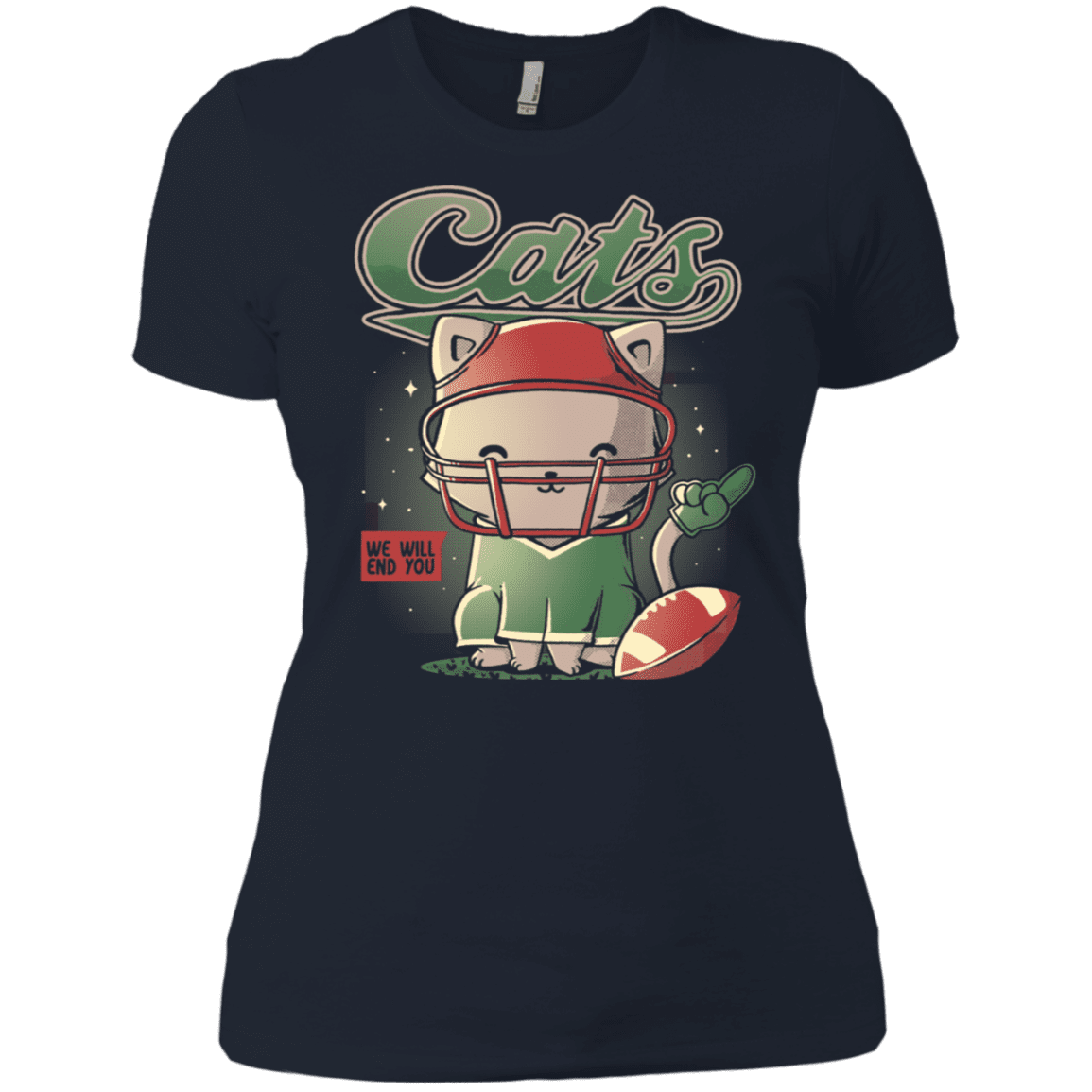 T-Shirts Midnight Navy / X-Small Cats Football Women's Premium T-Shirt
