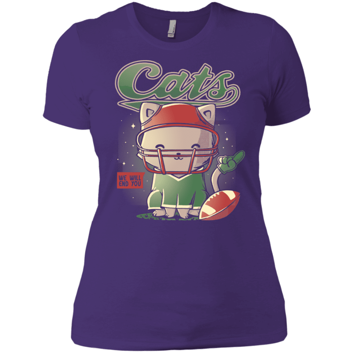 T-Shirts Purple Rush/ / X-Small Cats Football Women's Premium T-Shirt