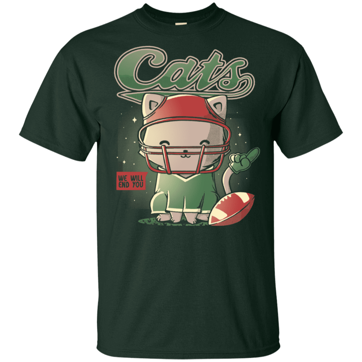 T-Shirts Forest / YXS Cats Football Youth T-Shirt