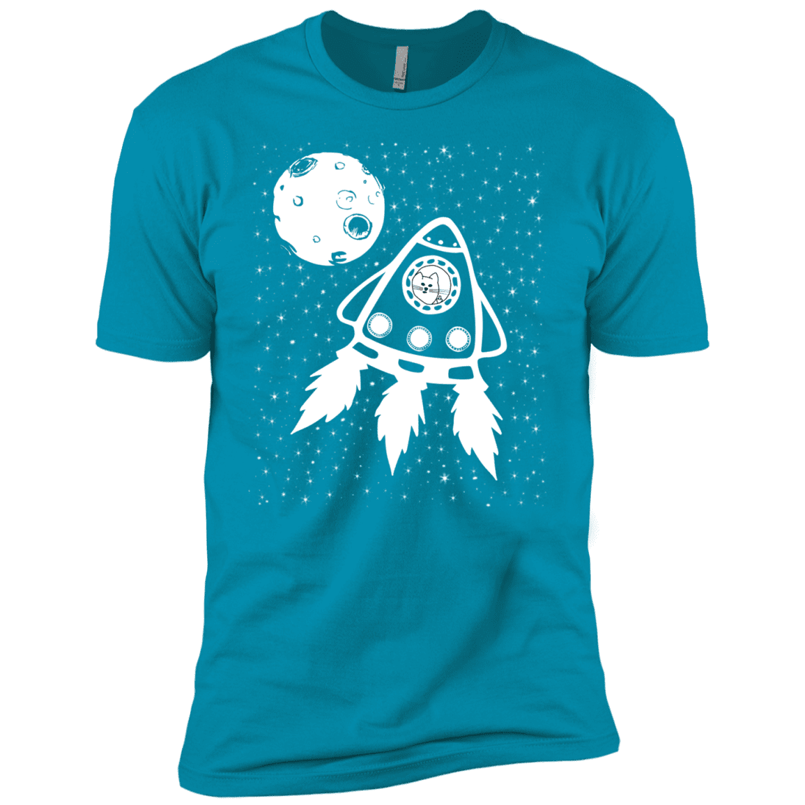 T-Shirts Turquoise / YXS Catstronaut Boys Premium T-Shirt