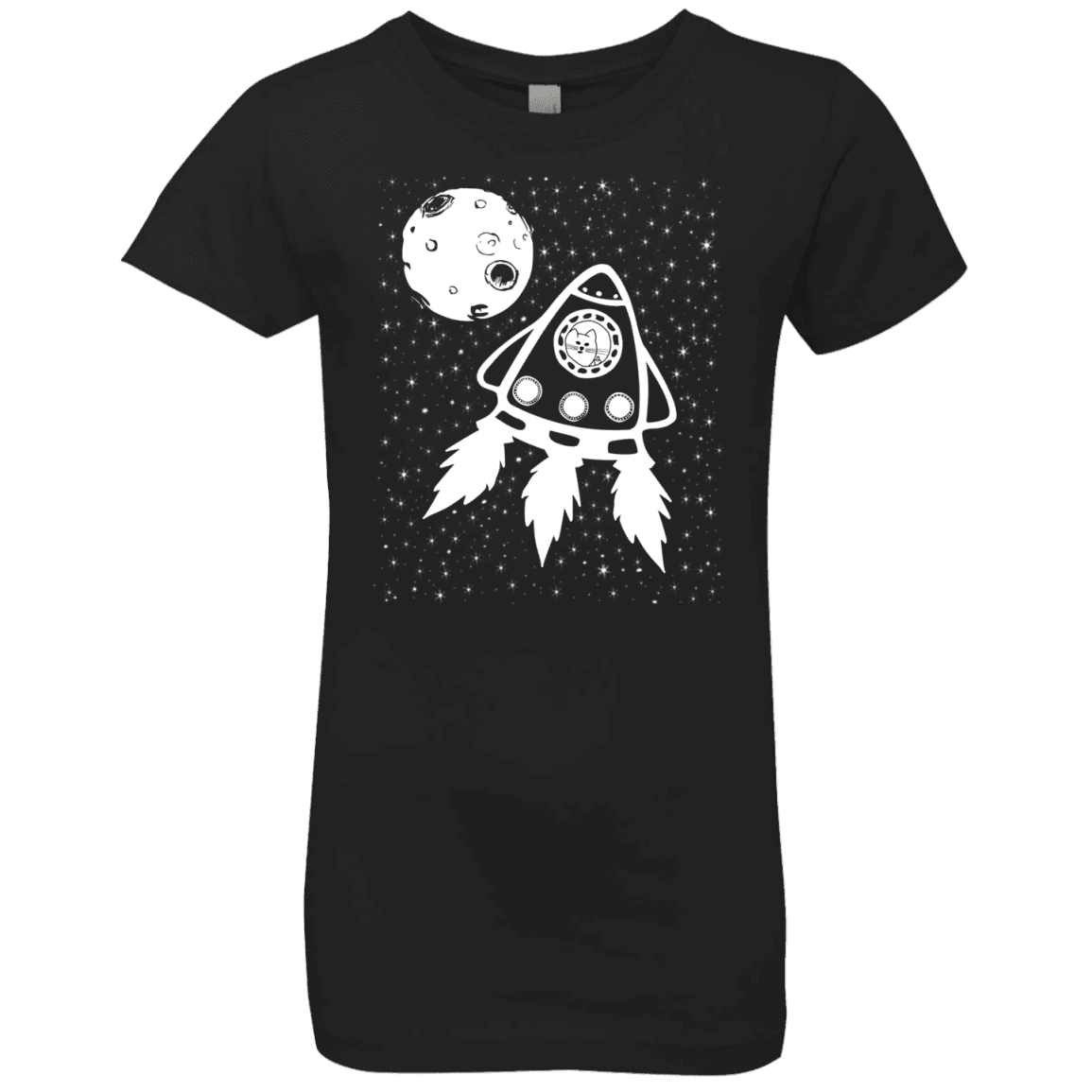T-Shirts Black / YXS Catstronaut Girls Premium T-Shirt