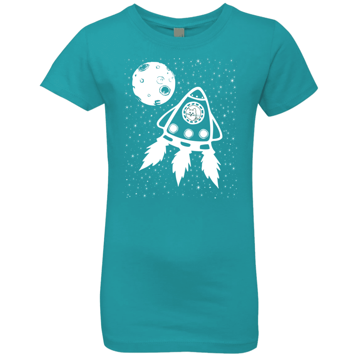 T-Shirts Tahiti Blue / YXS Catstronaut Girls Premium T-Shirt