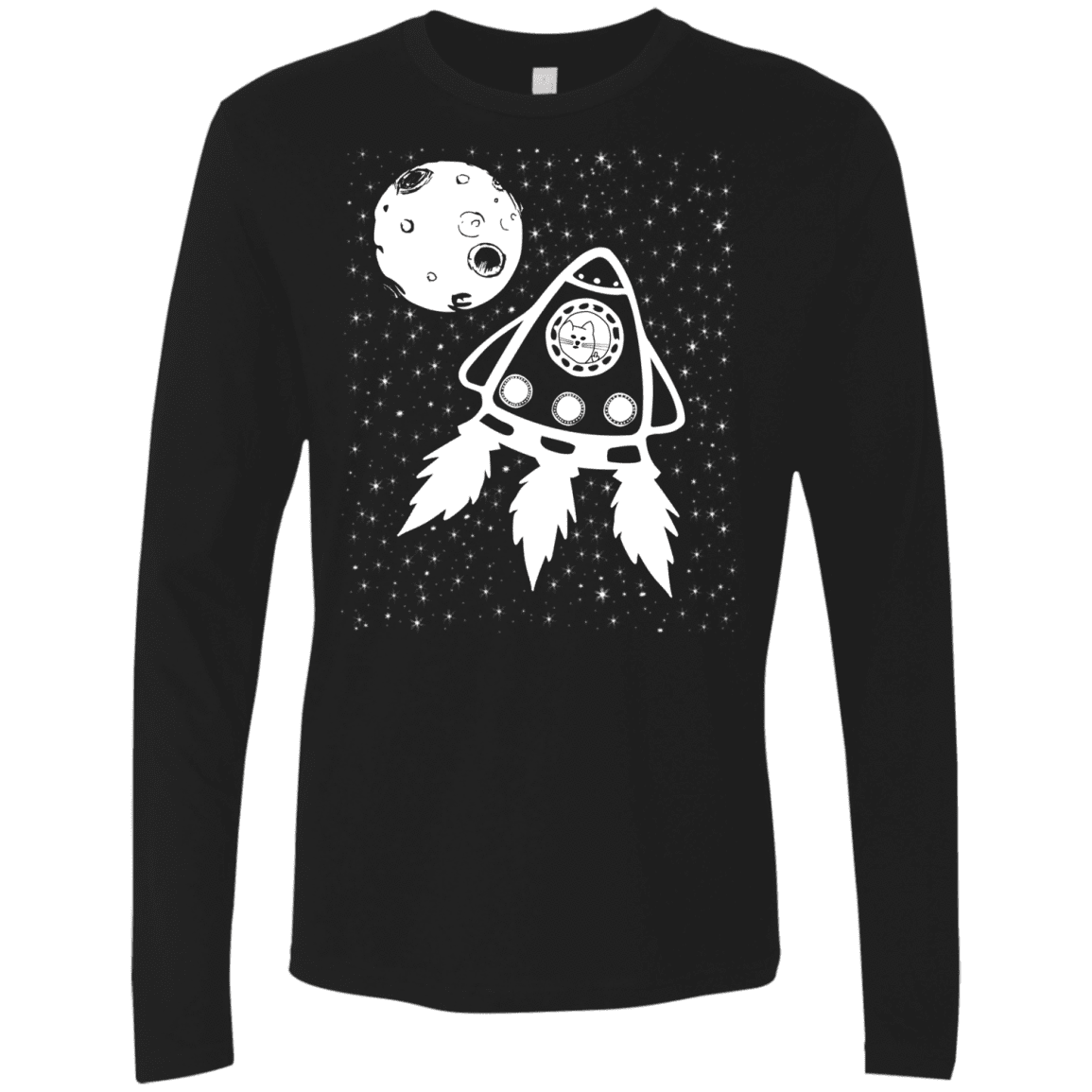 T-Shirts Black / S Catstronaut Men's Premium Long Sleeve