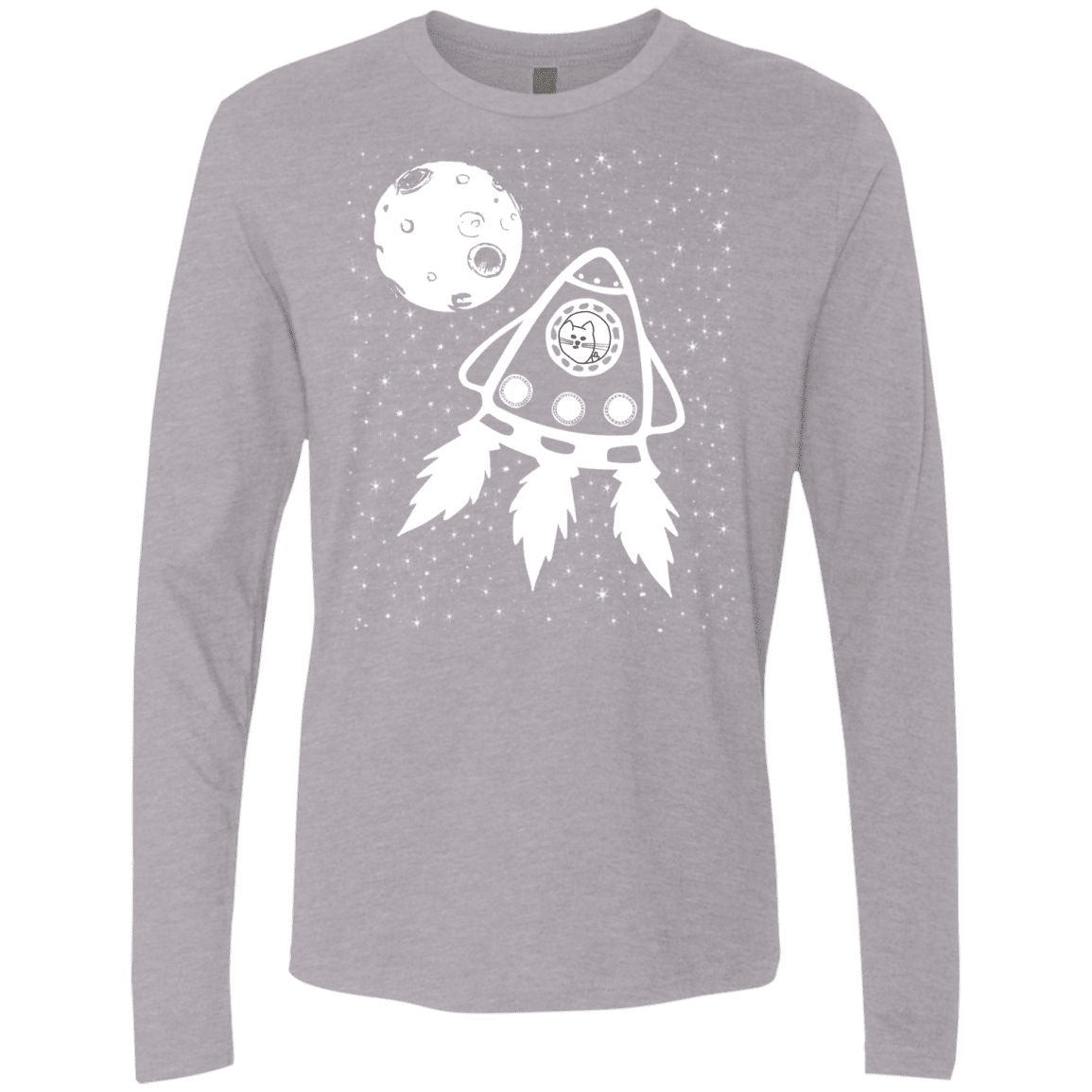 T-Shirts Heather Grey / S Catstronaut Men's Premium Long Sleeve