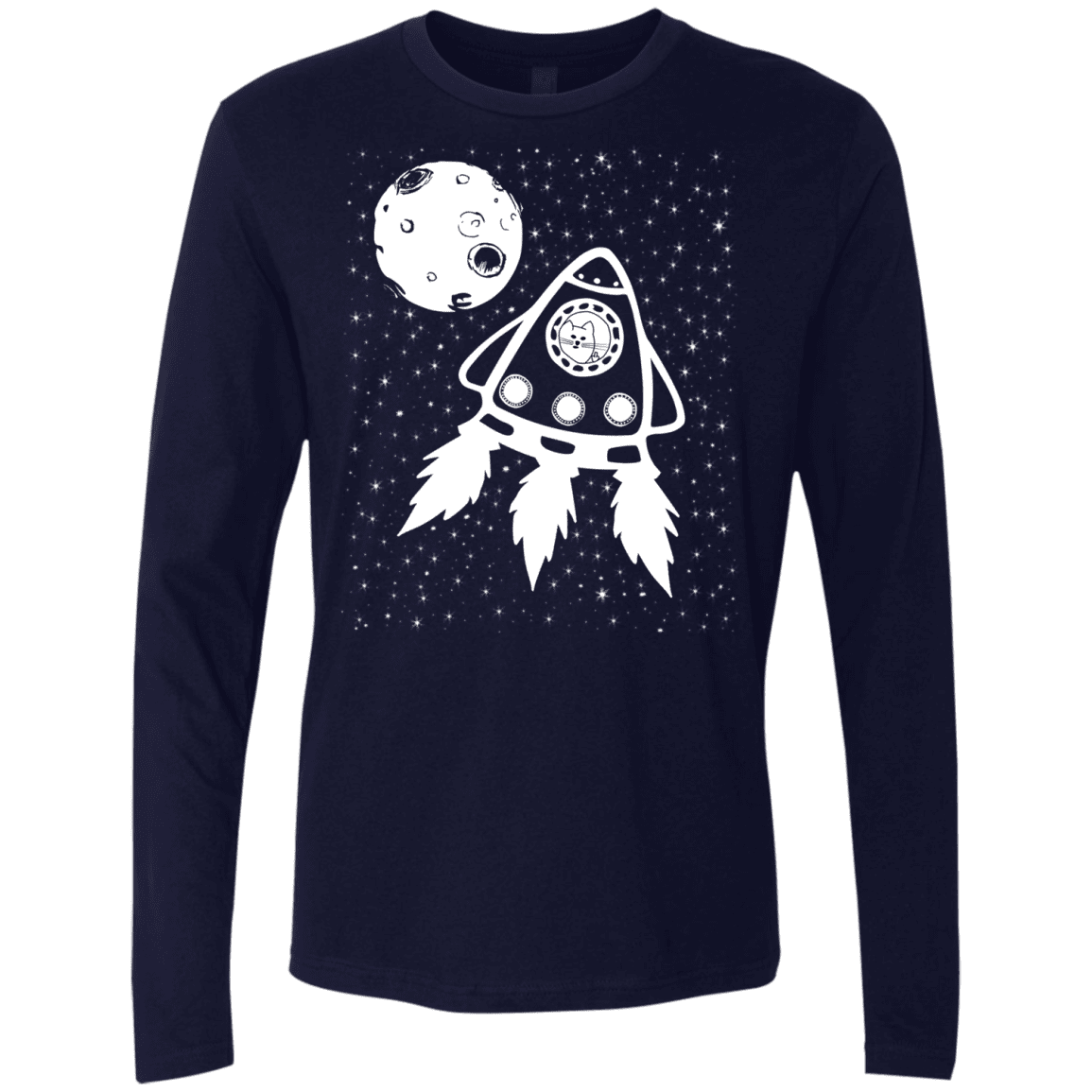 T-Shirts Midnight Navy / S Catstronaut Men's Premium Long Sleeve