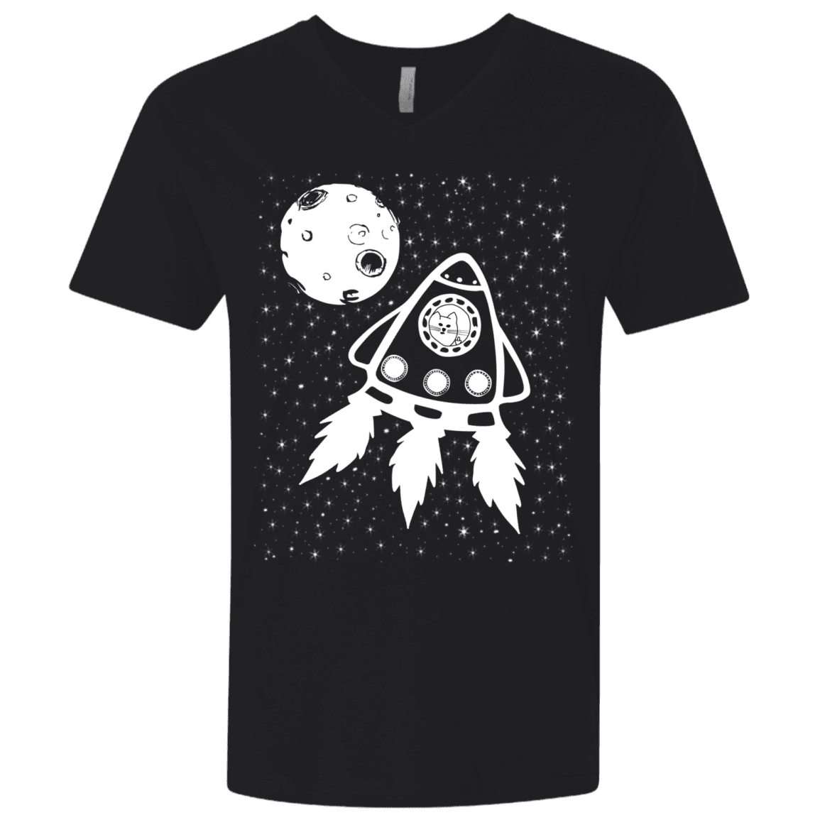 T-Shirts Black / X-Small Catstronaut Men's Premium V-Neck