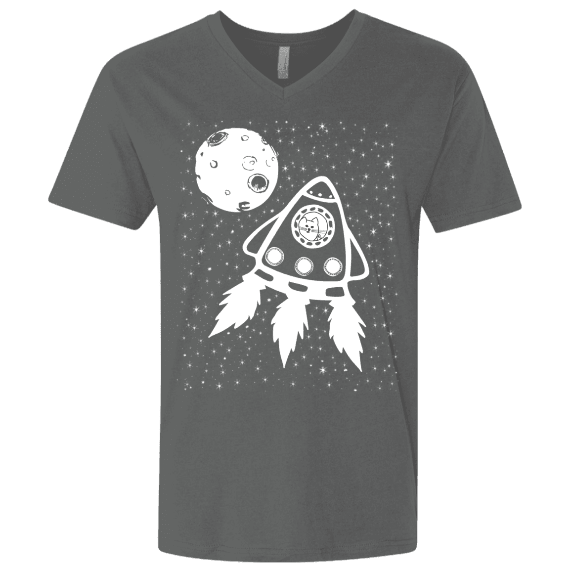 T-Shirts Heavy Metal / X-Small Catstronaut Men's Premium V-Neck