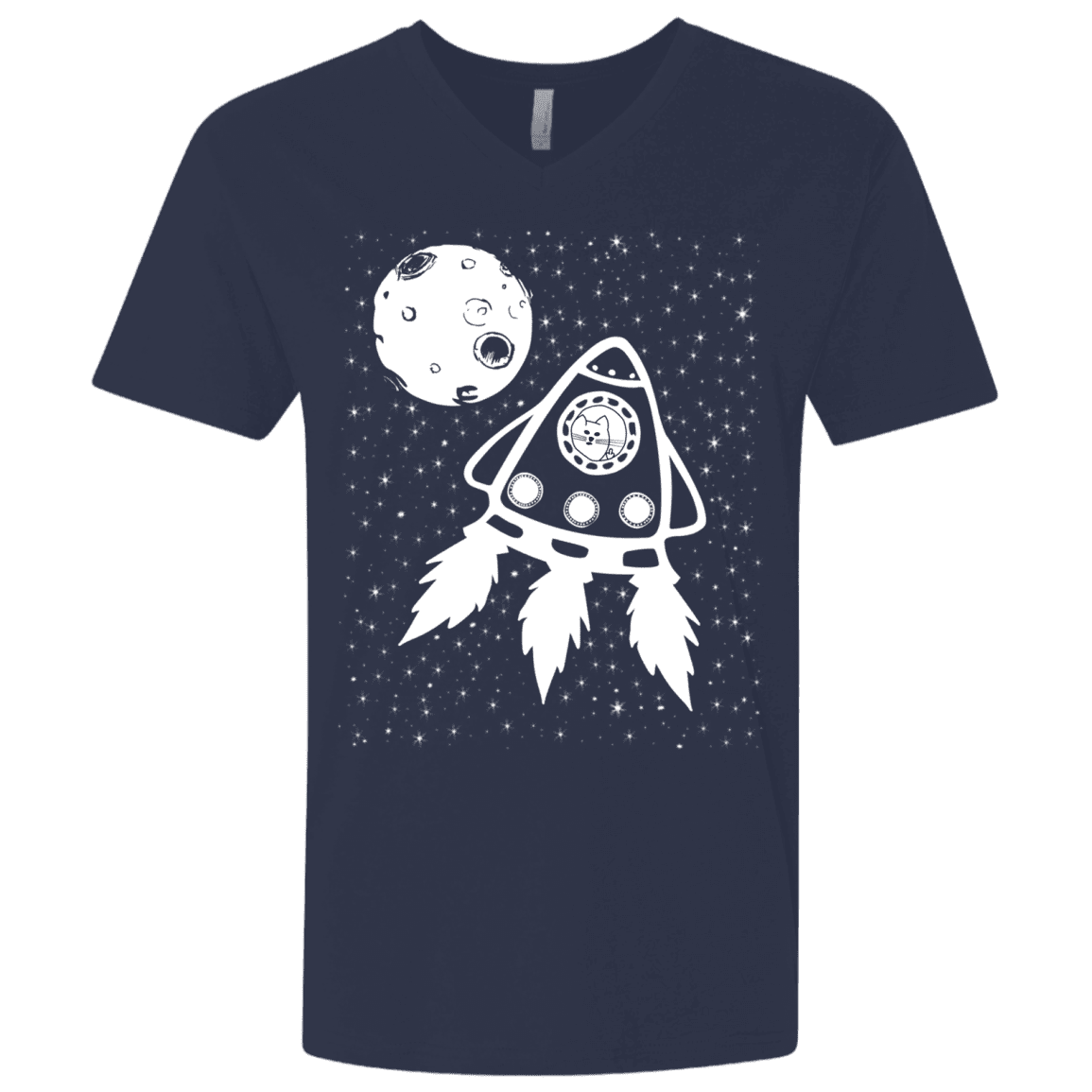 T-Shirts Midnight Navy / X-Small Catstronaut Men's Premium V-Neck