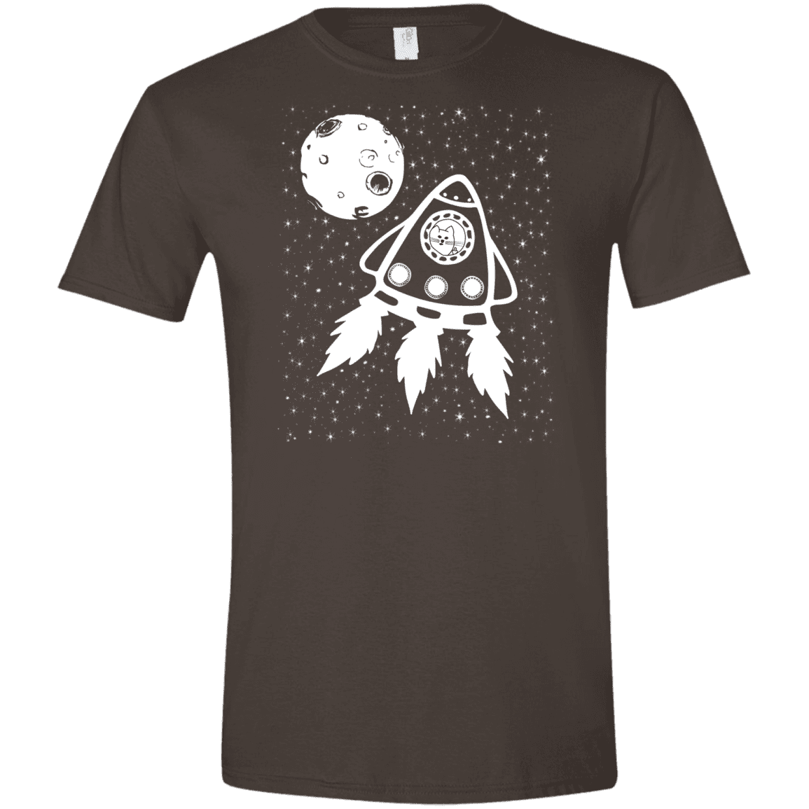 T-Shirts Dark Chocolate / S Catstronaut Men's Semi-Fitted Softstyle