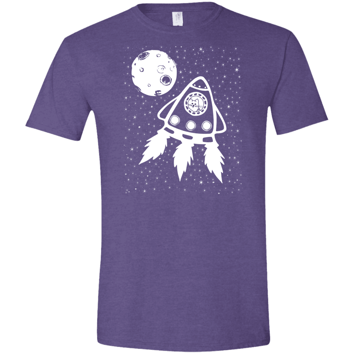 T-Shirts Heather Purple / S Catstronaut Men's Semi-Fitted Softstyle