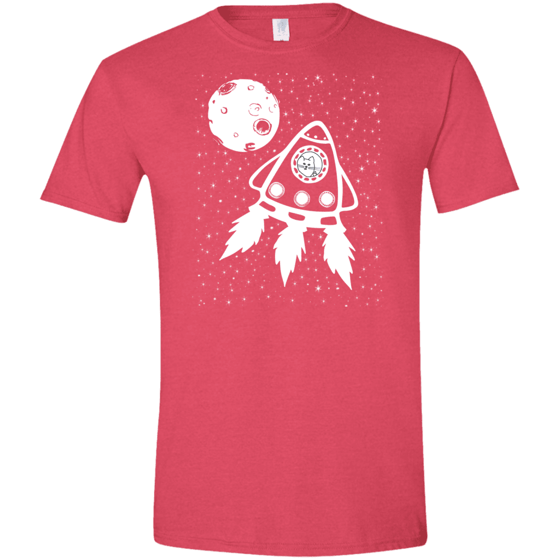 T-Shirts Heather Red / S Catstronaut Men's Semi-Fitted Softstyle