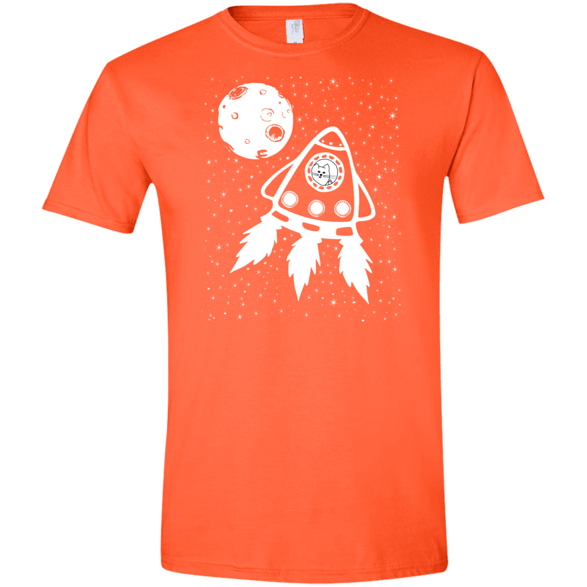 T-Shirts Orange / S Catstronaut Men's Semi-Fitted Softstyle