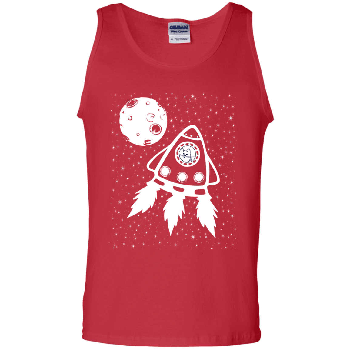 T-Shirts Red / S Catstronaut Men's Tank Top