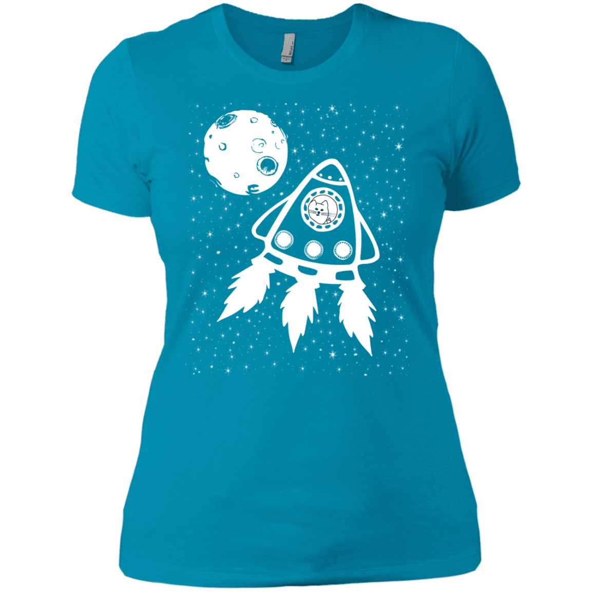 T-Shirts Turquoise / X-Small Catstronaut Women's Premium T-Shirt