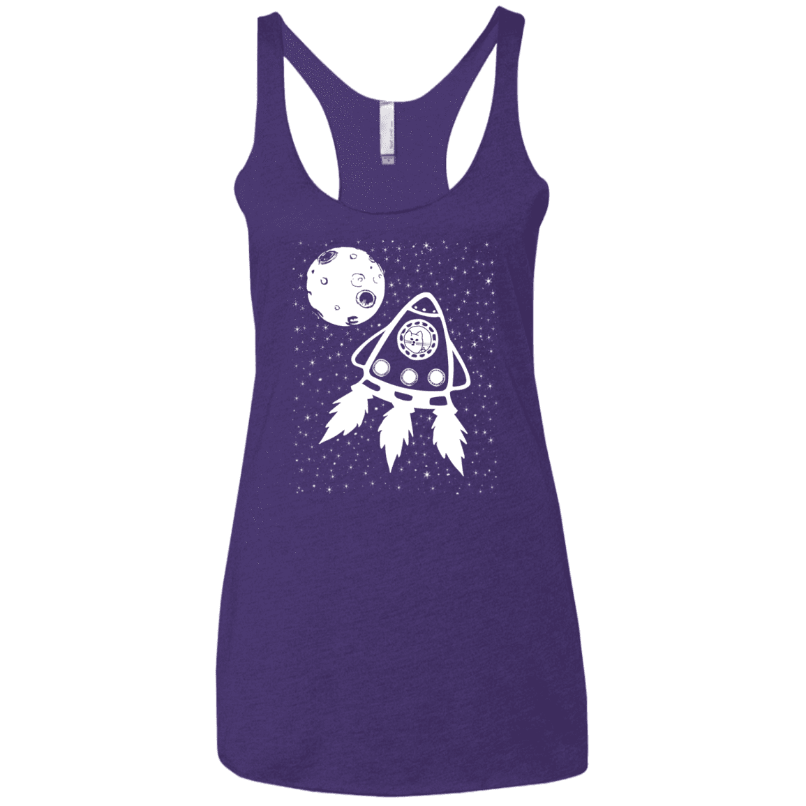 T-Shirts Purple Rush / X-Small Catstronaut Women's Triblend Racerback Tank