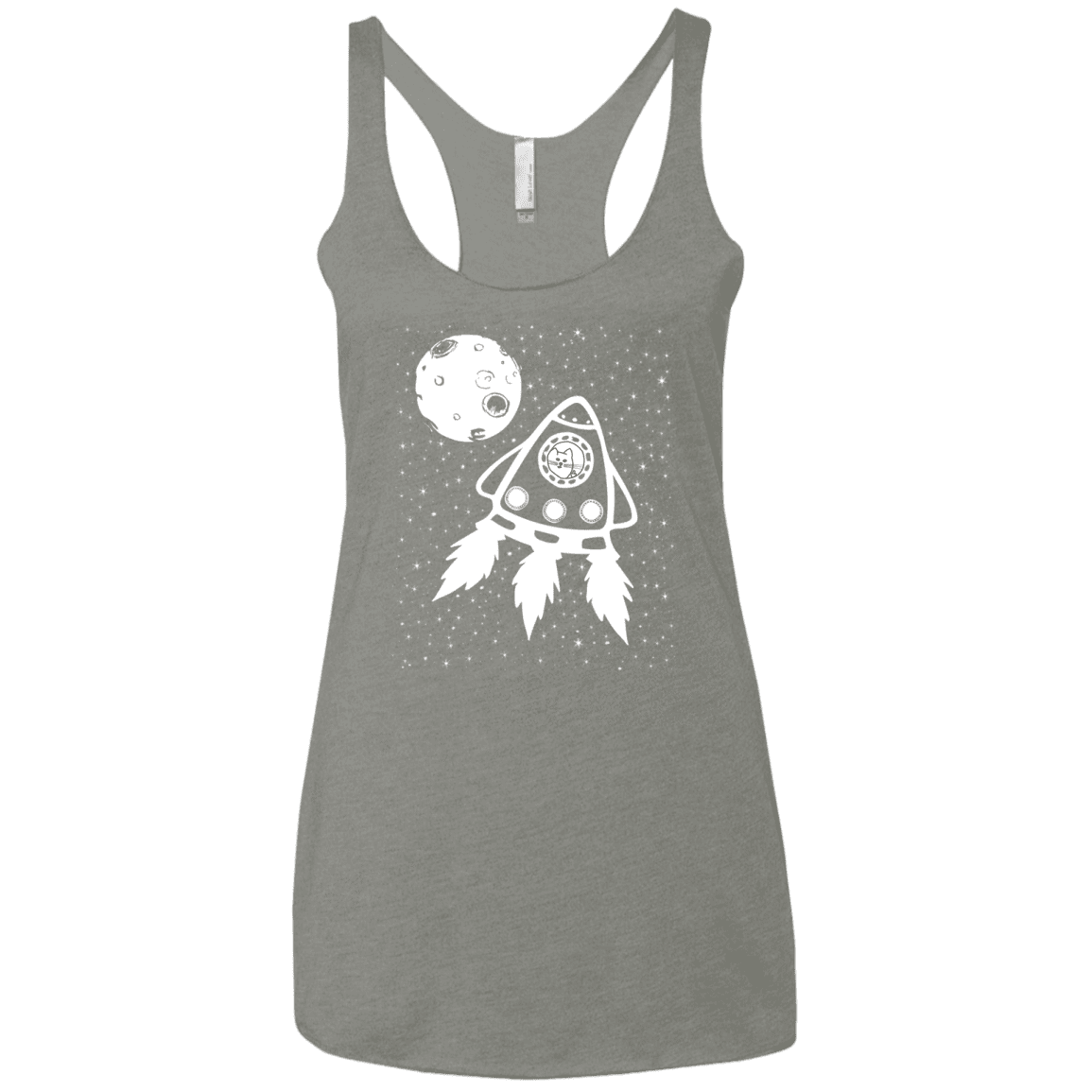 T-Shirts Venetian Grey / X-Small Catstronaut Women's Triblend Racerback Tank