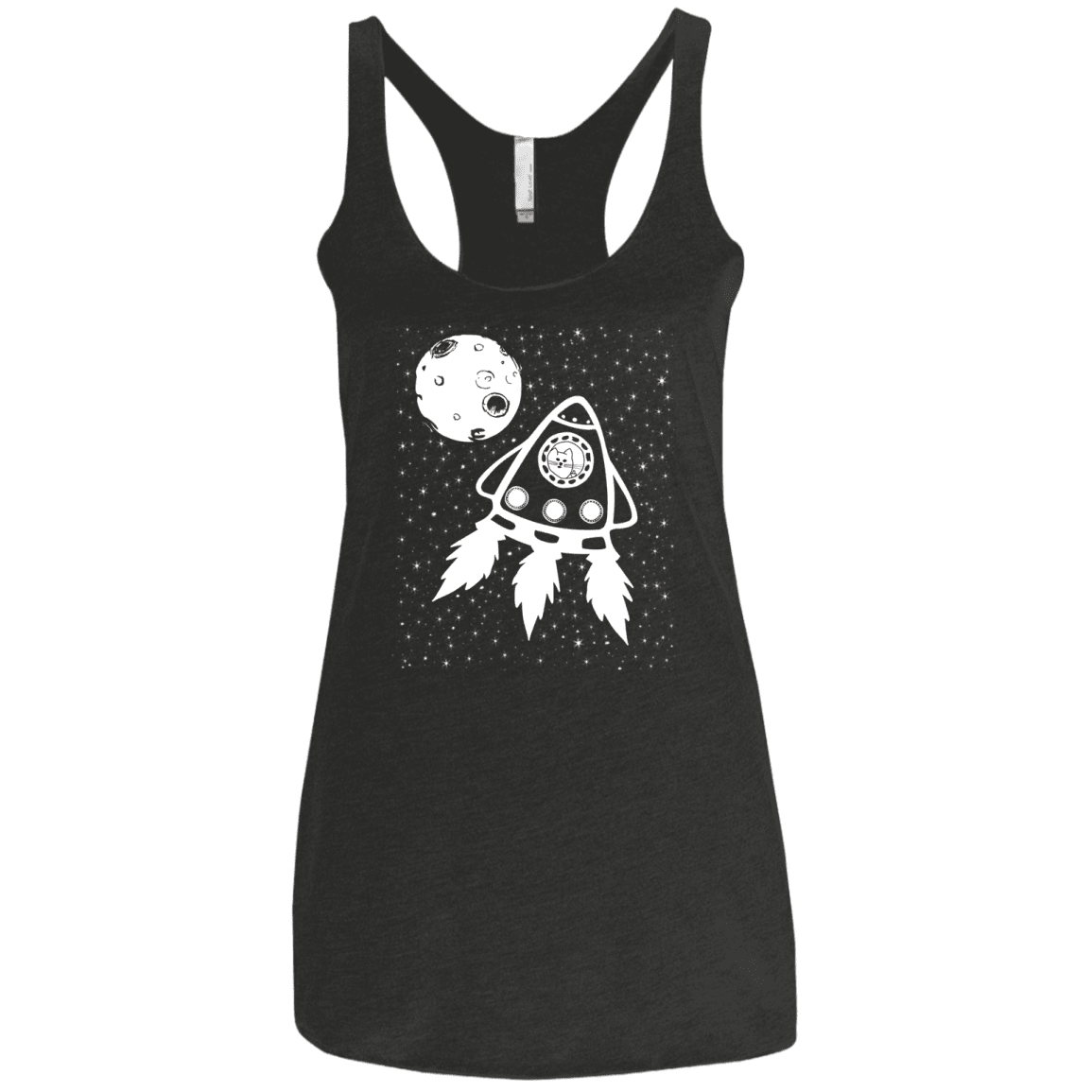 T-Shirts Vintage Black / X-Small Catstronaut Women's Triblend Racerback Tank
