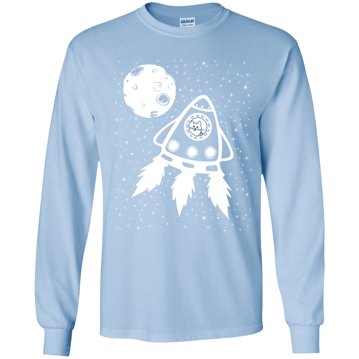 T-Shirts Light Blue / YS Catstronaut Youth Long Sleeve T-Shirt
