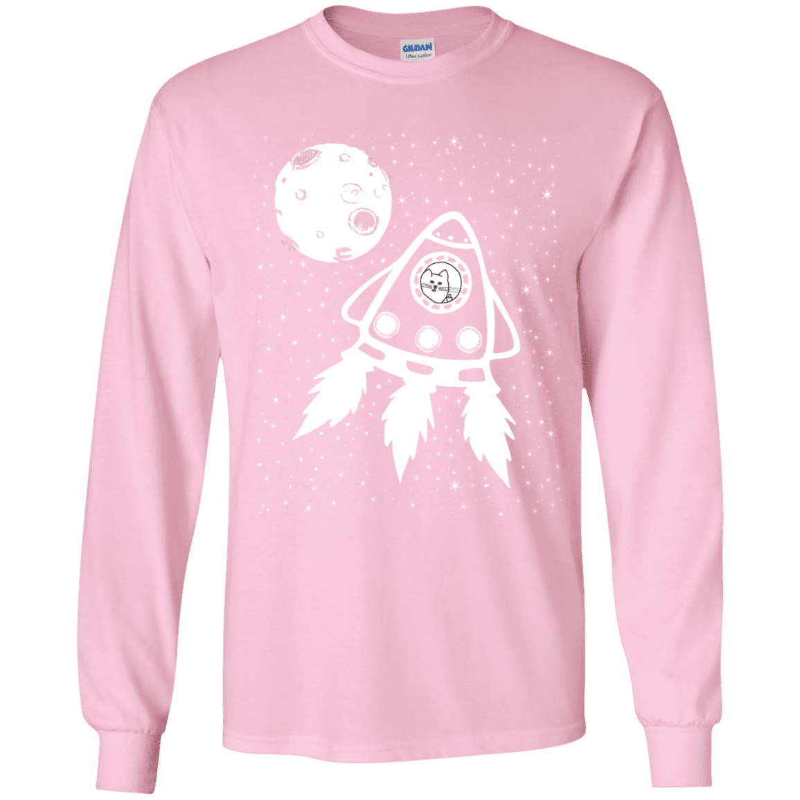 T-Shirts Light Pink / YS Catstronaut Youth Long Sleeve T-Shirt
