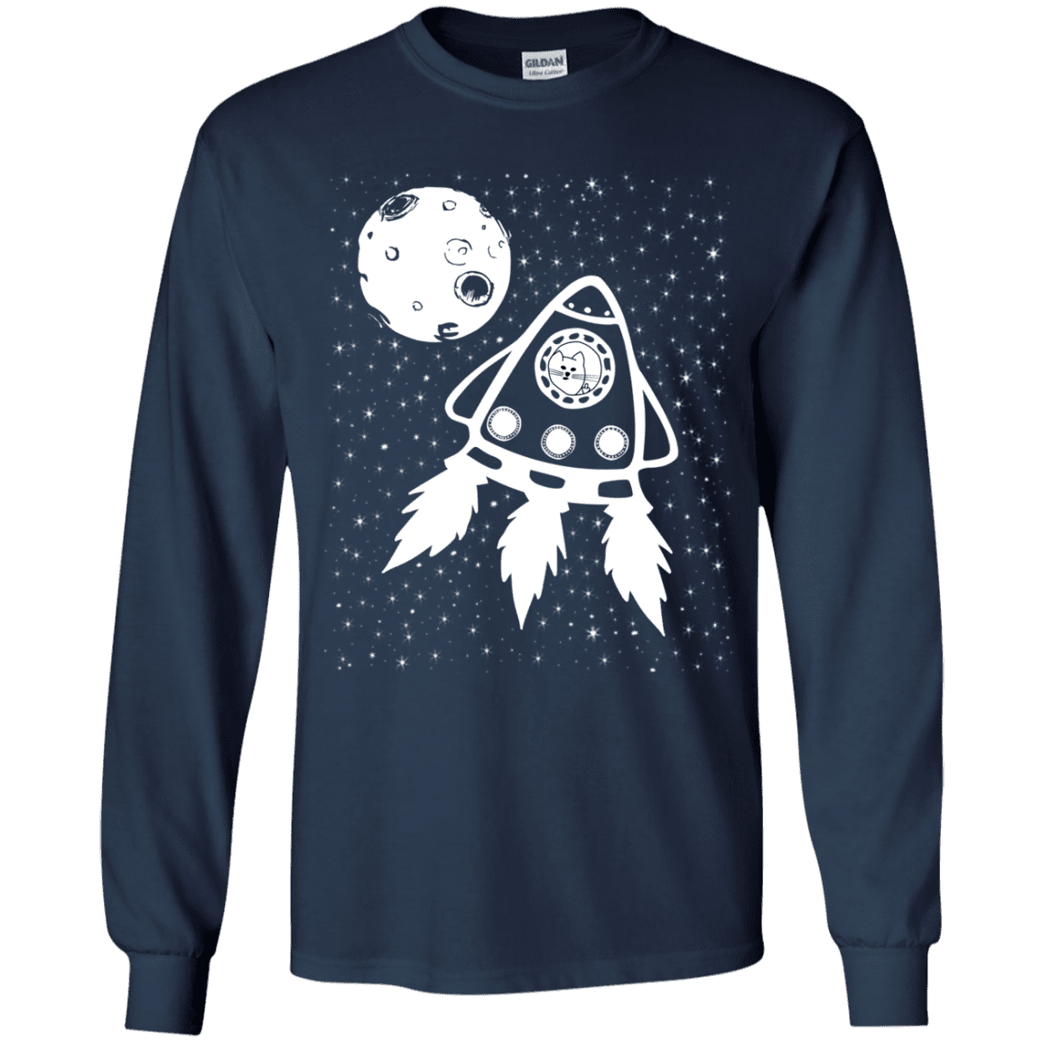 T-Shirts Navy / YS Catstronaut Youth Long Sleeve T-Shirt