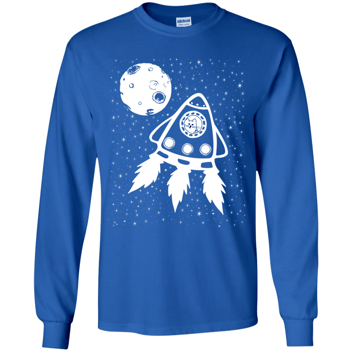 T-Shirts Royal / YS Catstronaut Youth Long Sleeve T-Shirt