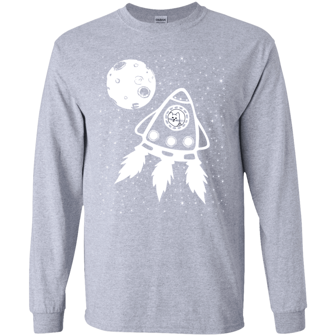 T-Shirts Sport Grey / YS Catstronaut Youth Long Sleeve T-Shirt