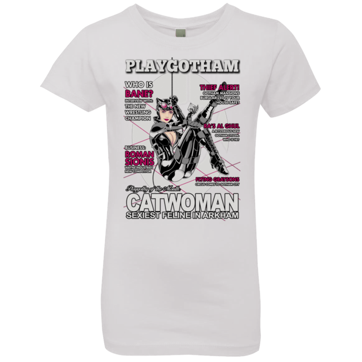T-Shirts White / YXS Catwoman PlayGotham Girls Premium T-Shirt