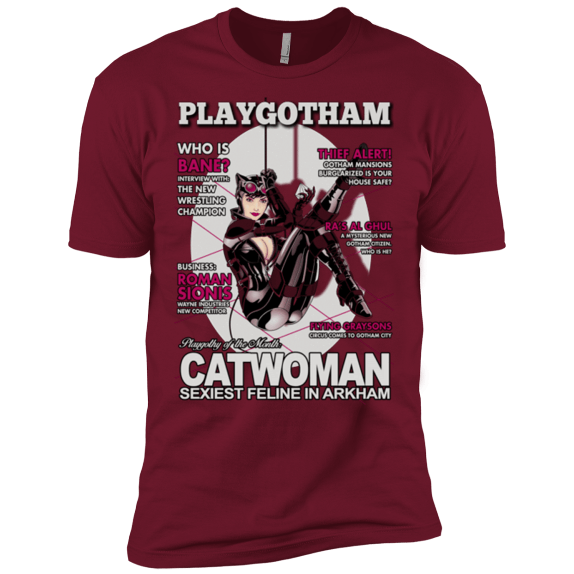T-Shirts Cardinal / X-Small Catwoman PlayGotham Men's Premium T-Shirt