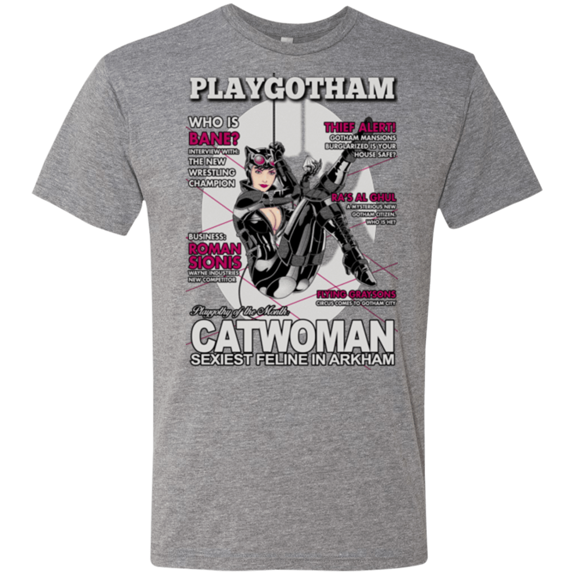 T-Shirts Premium Heather / Small Catwoman PlayGotham Men's Triblend T-Shirt
