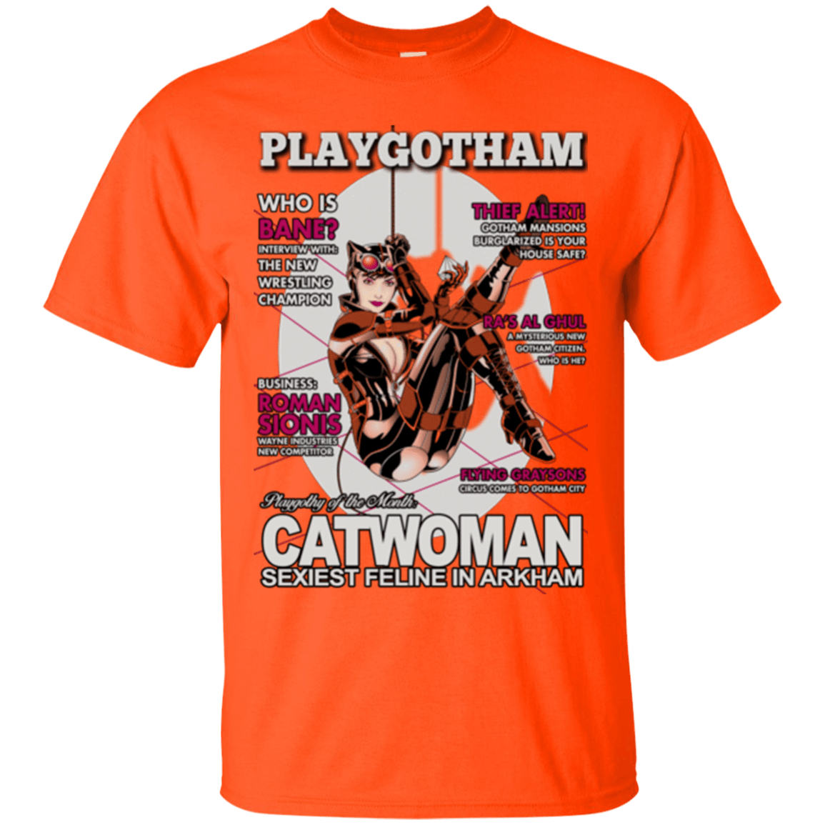 T-Shirts Orange / Small Catwoman PlayGotham T-Shirt